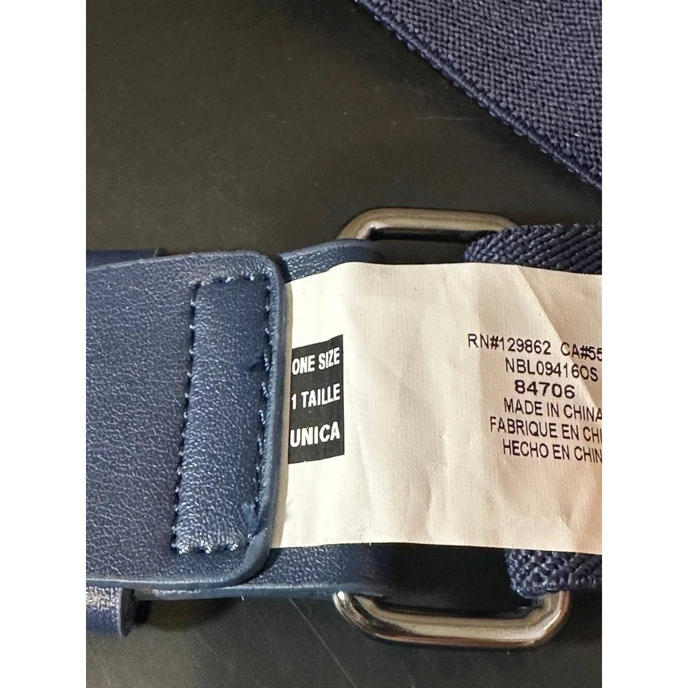 Nike Baseball Softball Elastic‎ Belt Navy Blue Adjustable One Size NBL09416OS